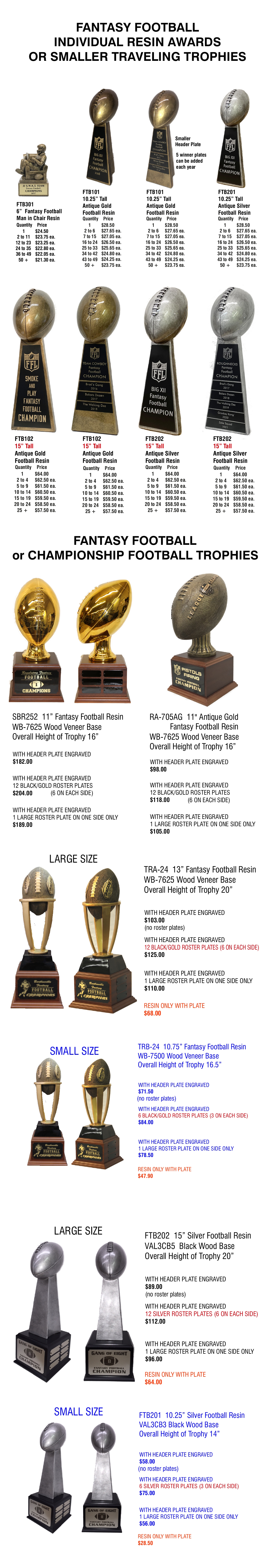 Fantasy Football Trophy